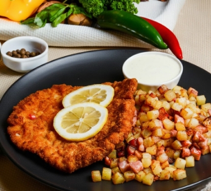 Picture of Viennese Schnitzel with “Remoulade” Sauce