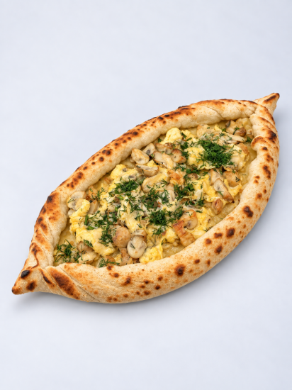 Picture of Adjarian Khachapuri with Mushroom Omelet